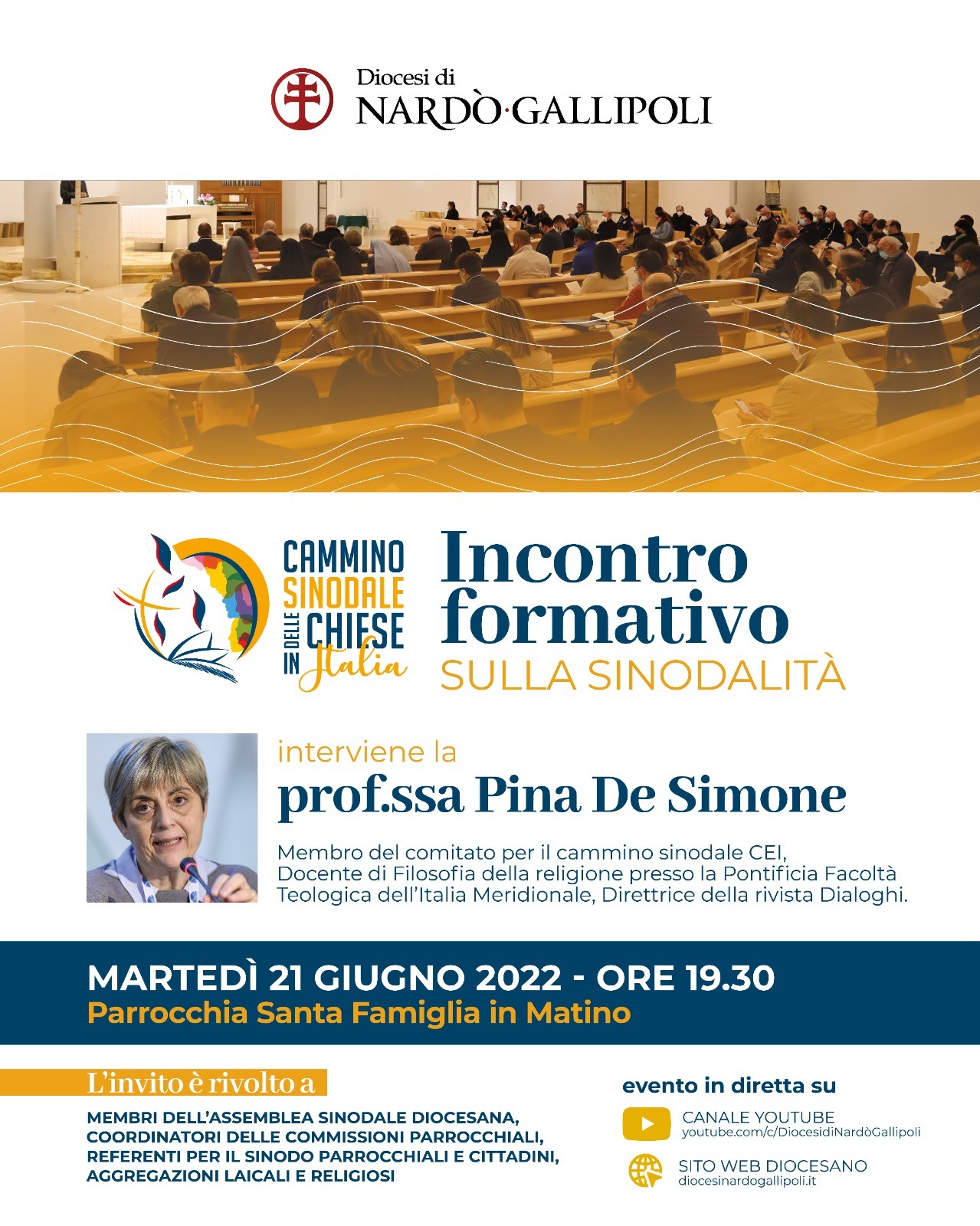 Incontro formativo sulla sinodalità - Diocesi di Nardò Gallipoli Incontro formativo sulla sinodalità - Diocesi di Nardò Gallipoli