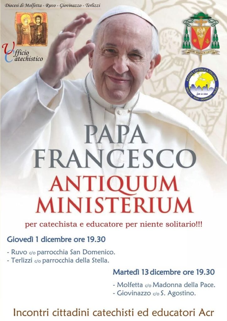 Antiquum ministerium. Incontri cittadini per catechisti ed educatori ACR – Antiquum ministerium. Incontri cittadini per catechisti ed educatori ACR – Ufficio Catechistico