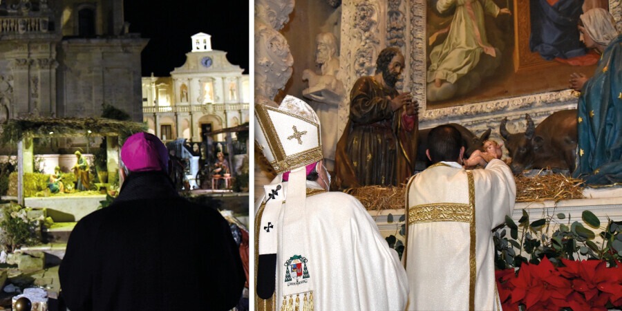 Vigilia con l’arcivescovo. In piazza depone il Bambinello poi in Vigilia con l’arcivescovo. In piazza depone il Bambinello poi in duomo la messa della Notte