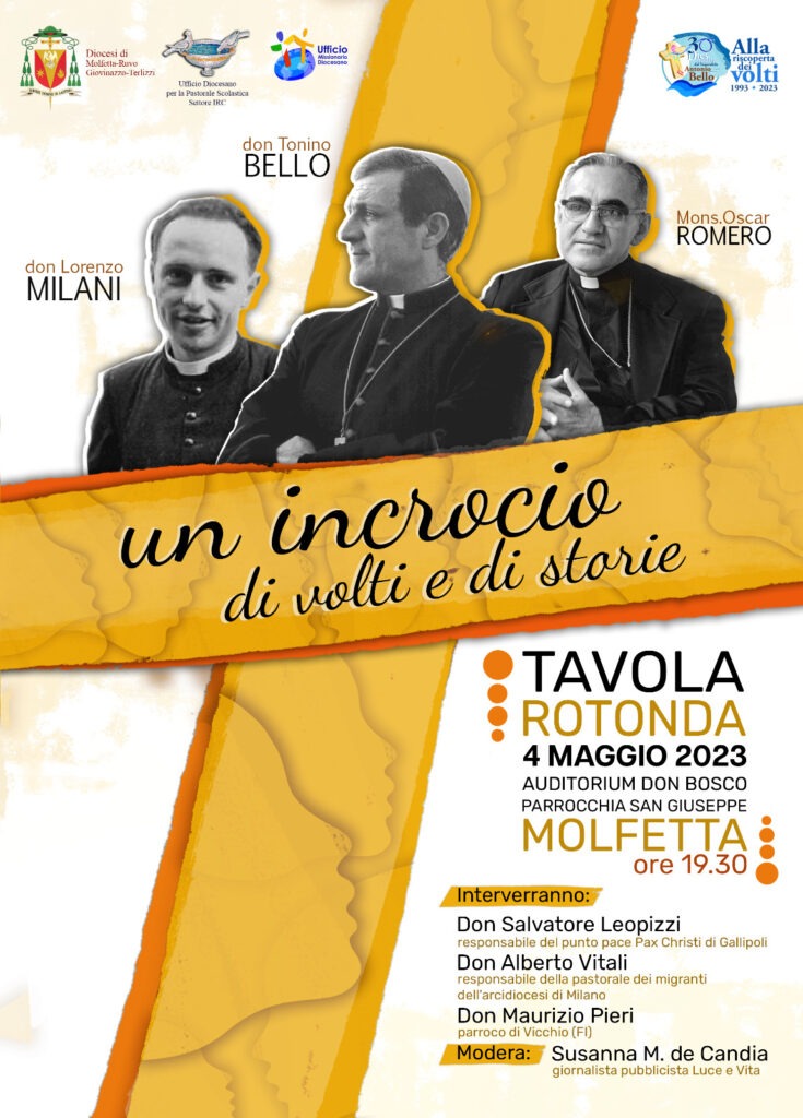 Un incrocio di volti. Don tonino Bello, don Lorenzo Milani Un incrocio di volti. Don tonino Bello, don Lorenzo Milani e monsignor Oscar Romero – Diocesi di Molfetta-Ruvo-Giovinazzo-Terlizzi