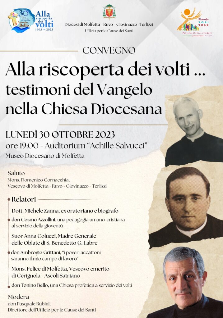 Alla riscoperta dei volti… testimoni del Vangelo nella Chiesa diocesana Alla riscoperta dei volti… testimoni del Vangelo nella Chiesa diocesana – Diocesi di Molfetta-Ruvo-Giovinazzo-Terlizzi