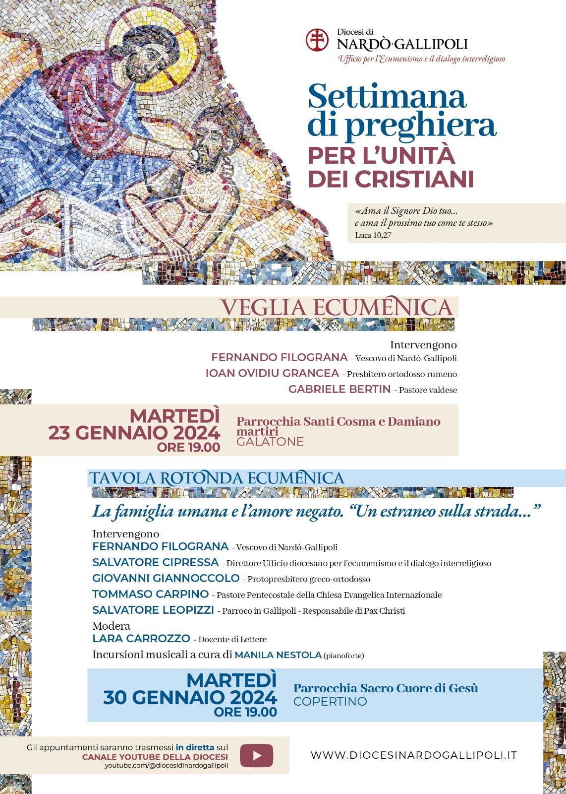 Settimana di preghiera per l'unità dei cristiani 2024 Settimana di preghiera per l'unità dei cristiani 2024