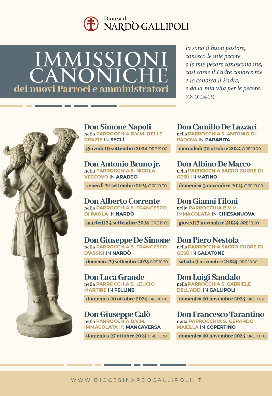 Immissioni canoniche 2024