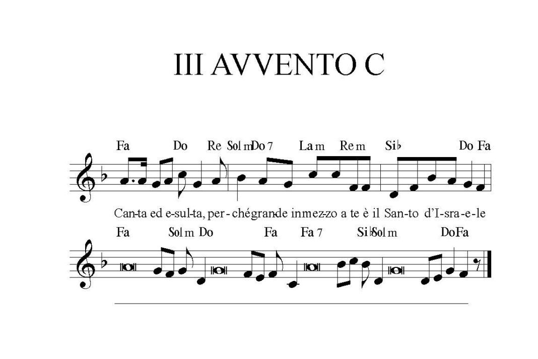 Coro Diocesano: Salmo e proposta dei canti della Terza Domenica di Avvento
