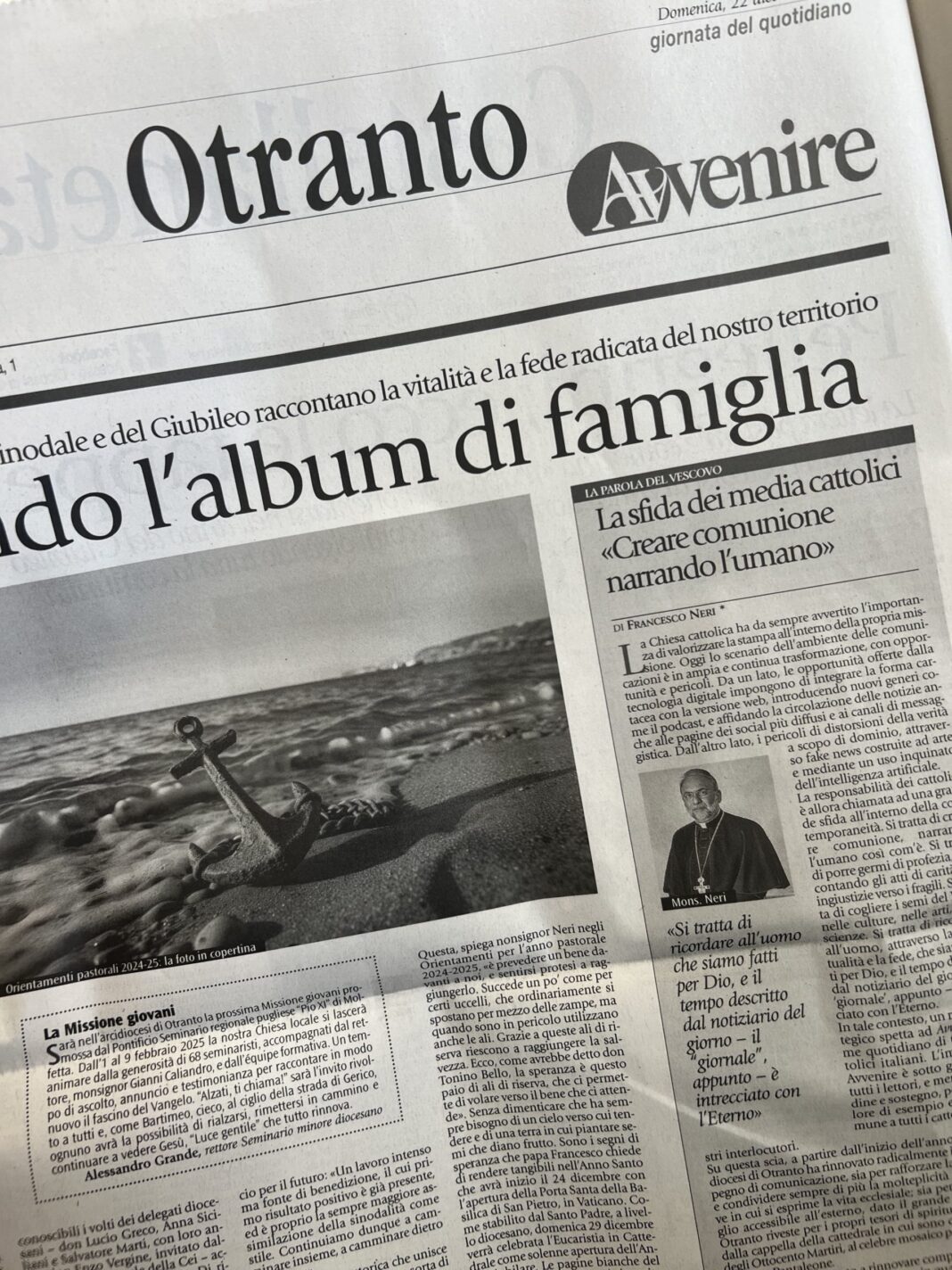 Domenica 22 dicembre: Giornata del Quotidiano Avvenire Domenica 22 dicembre: Giornata del Quotidiano Avvenire