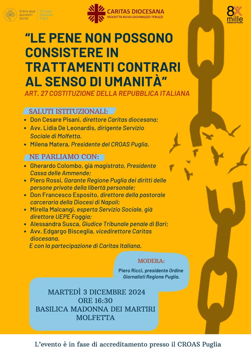 La Caritas Diocesana riflette sull’articolo 27 della Costituzione Italiana – Caritas Diocesana