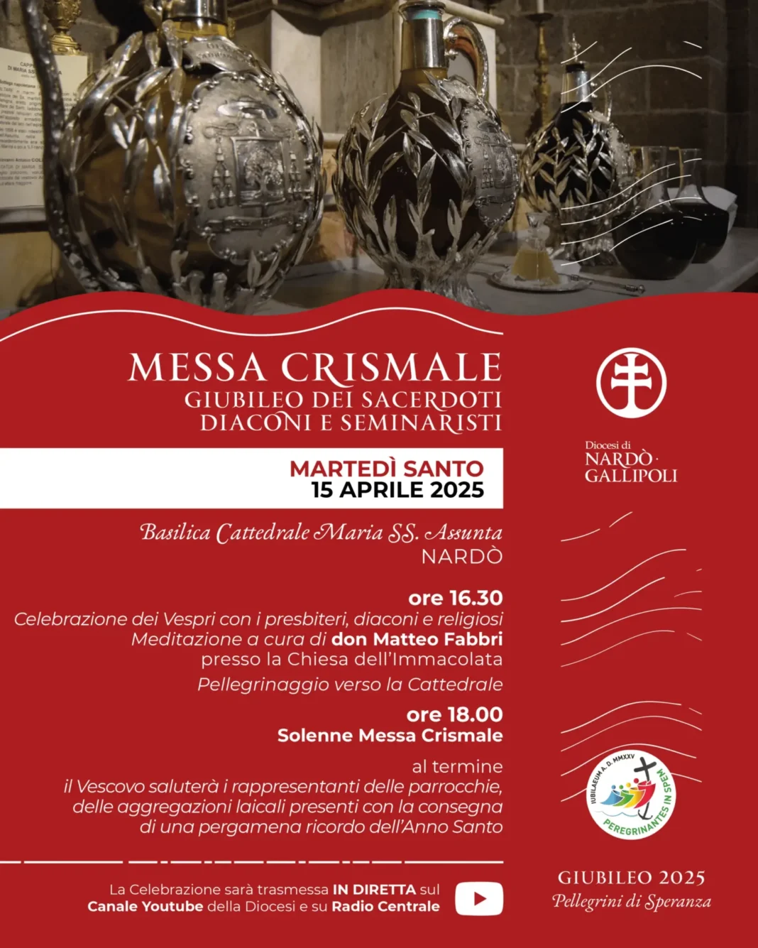 Messa Crismale 2025 e Giubileo dei Sacerdoti, Diaconi e seminaristi