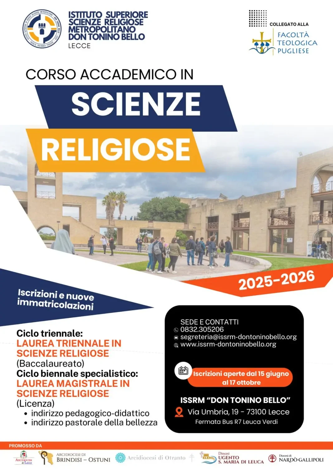 Iscrizioni ISSRM a.a. 2025-26 – Sito Ufficiale dell'ArciDiocesi di Lecce