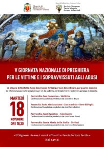 V Giornata nazionale di preghiera per le vittime e i V Giornata nazionale di preghiera per le vittime e i sopravvissuti agli abusi nella Chiesa – Diocesi di Molfetta-Ruvo-Giovinazzo-Terlizzi