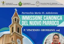 MARGHERITA DI SAVOIA, PARROCCHIA MARIA SS. ADDOLORATA, CELEBRAZIONE EUCARISTICA PRESIEDUTA DALL’ARCIVESCOVO PER L’INIZIO DEL MINISTERO PASTORALE DI PARROCO DI PADRE VINCENZO GROSSANO MARGHERITA DI SAVOIA, PARROCCHIA MARIA SS. ADDOLORATA, CELEBRAZIONE EUCARISTICA PRESIEDUTA DALL’ARCIVESCOVO PER L’INIZIO DEL MINISTERO PASTORALE DI PARROCO DI PADRE VINCENZO GROSSANO